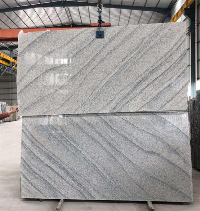 New river white granite kitchen book match