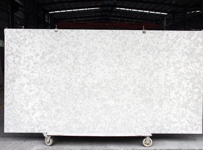 iced white quartz countertop