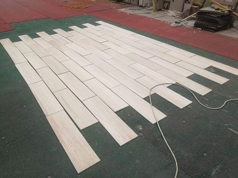 white wood vein marble tiles for kitchen