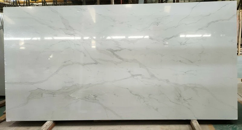 Statuario vigaria quartz slabs for bathroom
