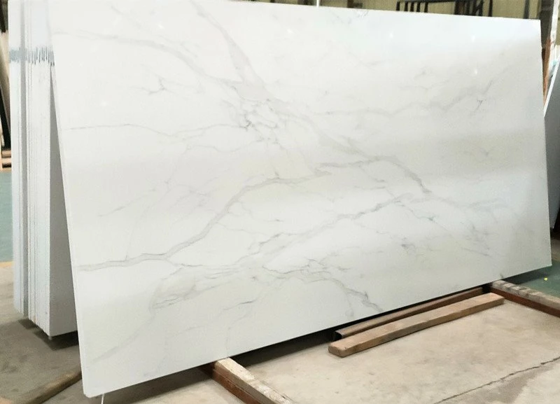 Statuario vigaria quartz slabs for kitchen