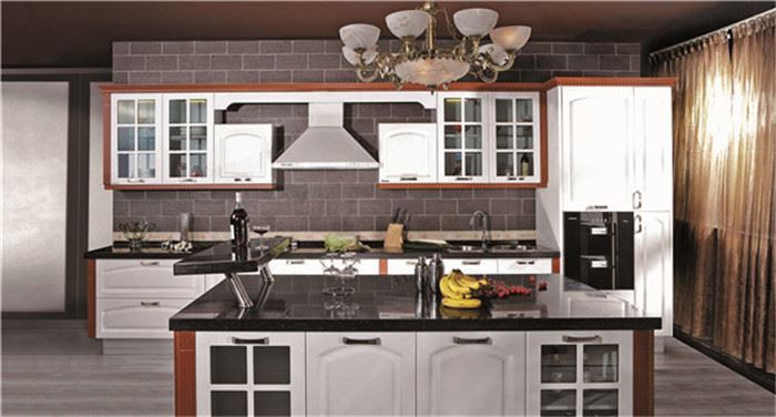 black galaxy quartz countertop for kitchen