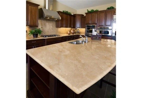crema marfil marble kitchen countertop for desk