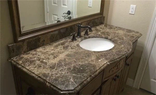 emperador dark marble kitchen countertop for vanity