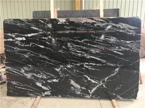 Encimeras de granito gris blanco y negro