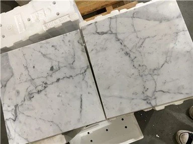 Piso de cocina de mármol de Carrara