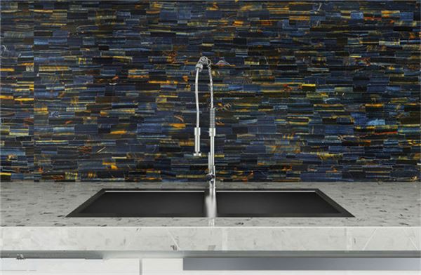 tiger eye semi precious stone slabs for countertop