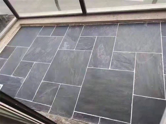 Baldosa de pizarra negra para exteriores