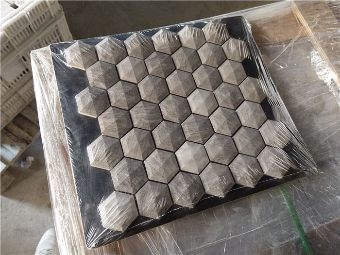 Grey marble mosaic tiles