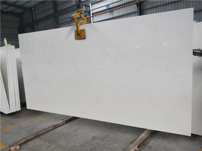 quartz calacatta leon polished slab