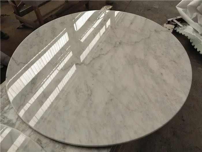 Round carrara marble table top