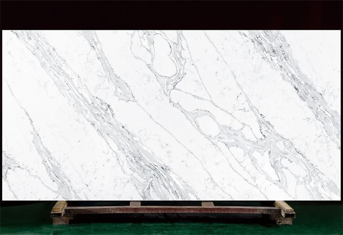 white quartz stone veneer slab