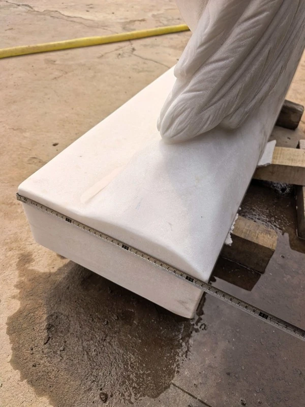 Angel White Marble Monument