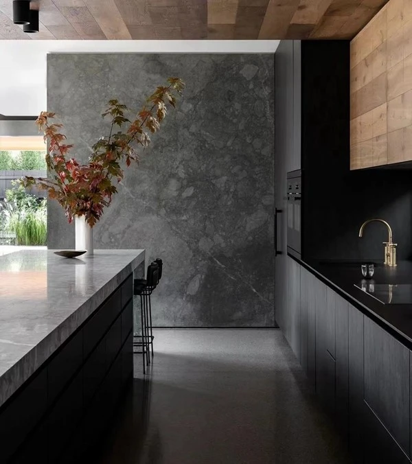 Argos Black Marble kitchen wall