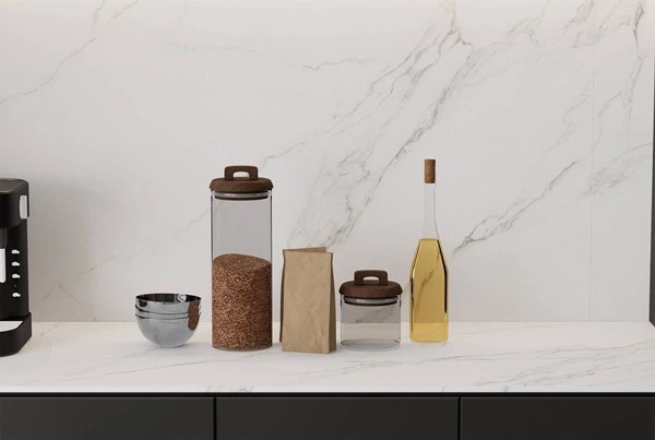 Bianco Statuario Sintered Stone Kitchen Countertops