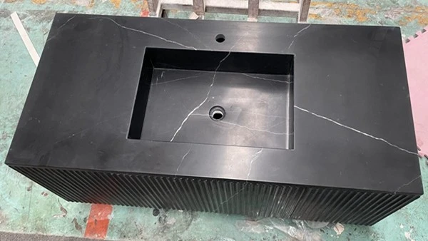 Black Marble Vanity Cabinet