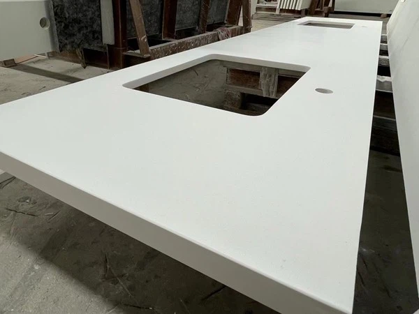 Pure White Quartz Bathroom Countertops