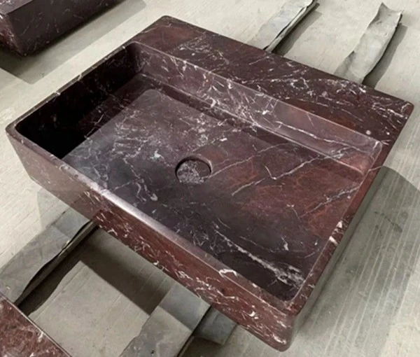 Rosso Levanto Marble square Sinks