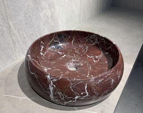 Rosso Levanto Marble round Sinks