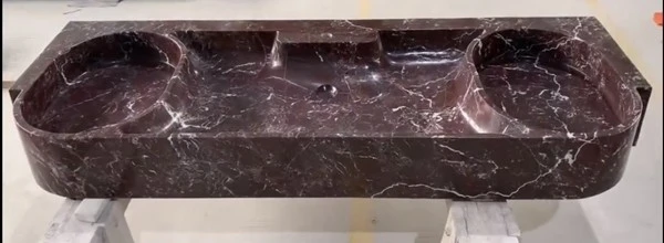 Rosso Levanto Marble bathroom Sink