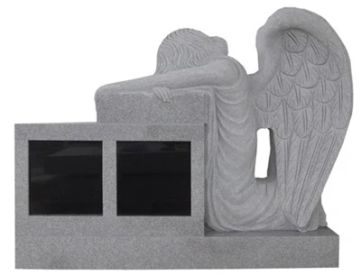 Columbario de granito gris ángel de 2 nichos