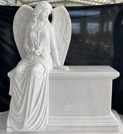 Lápida del ángel de mármol