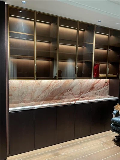 Encimera de mármol de rosa