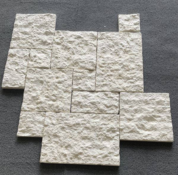 Azulejos de pared de piedra caliza de cara partida
