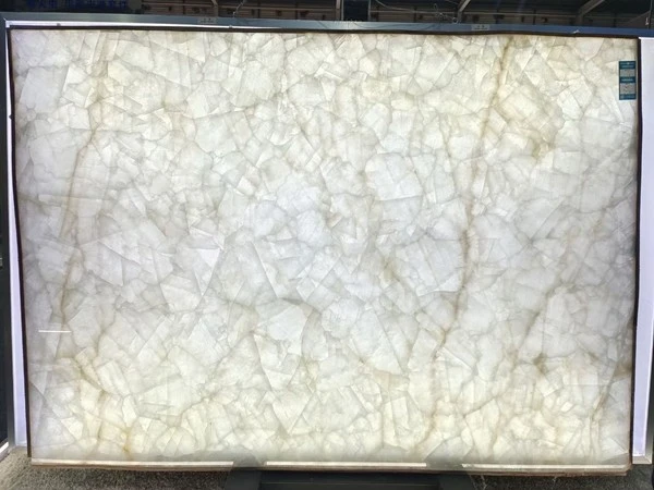 White Crystal  Onyx slabs