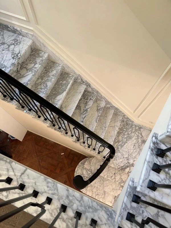 Arabescato white Marble Steps