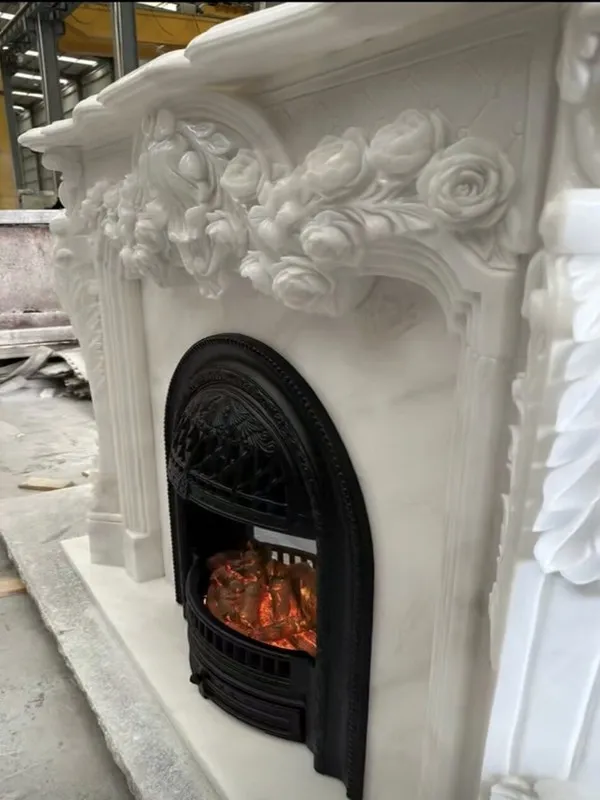 white marble for fireplace