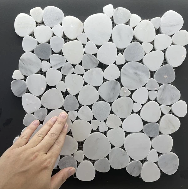 White Pebble  Mosaic tiles