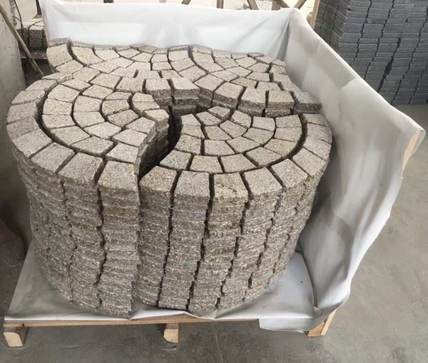 Yellow Granite Fan-shaped Tiles